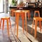 Flash Furniture Round Orange Metal Bar Table, 24RD, 24" L, 24" W, 41" H, Galvanized Steel, Rubber Top, Orange CH-51080-40-OR-GG - alternate 2